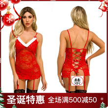 跨境外贸新款欧美性感情趣内衣 亚马逊圣诞货源圣诞装制服cosplay