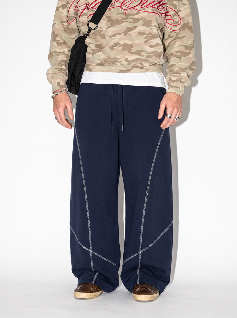 Inflation Fleece Color-Block 325g Straight-Leg Sweatpants