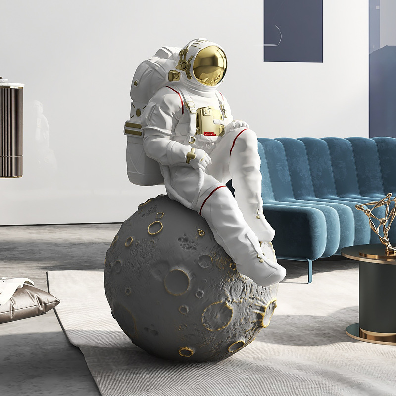 Astronauta lámpara de Pie Grande decoración del hogar tienda exposición salón Spaceman escultura inauguración regalo