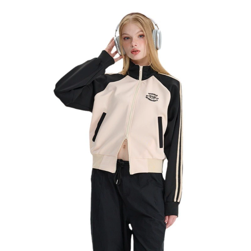 Ретро-кожанка, короткая кофта на молнии, американский стиль, slim fit