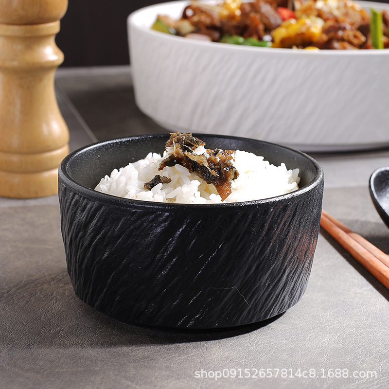 A generation of 4.5 inch ceramic bowl rice bowl creative high bowl soup bowl hotel restaurant ceramic tableware