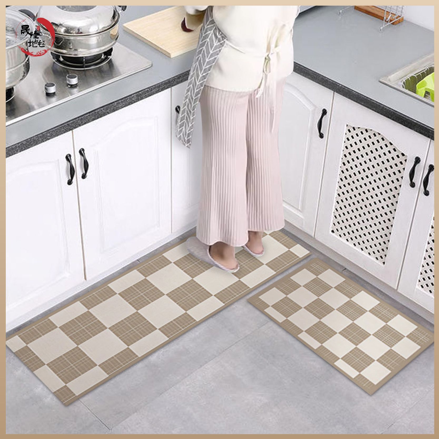 주방용 미끄럼 방지 흡수성 긴 매트 가정용 매트 발 매트 문 매트 현관 카펫 세탁 불필요 오염 방지