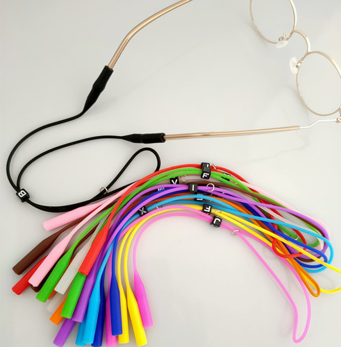 Silicone round head glasses rope for sports glasses fixed anti-slip cover to prevent falling off strap rope for children and adults to prevent falling off