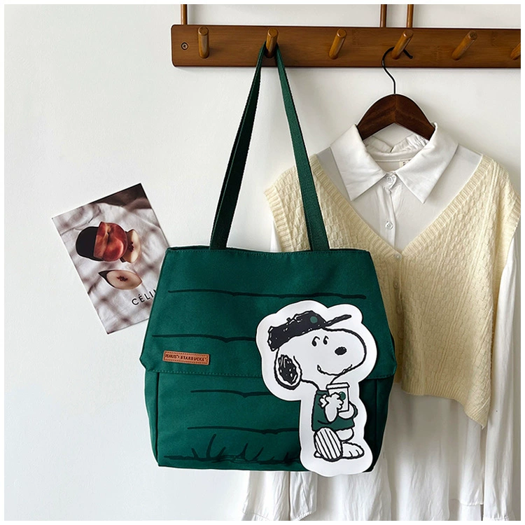 Snoopy, nuby, универсальная вместительная сумка через плечо, мультяшная сумка на одно плечо