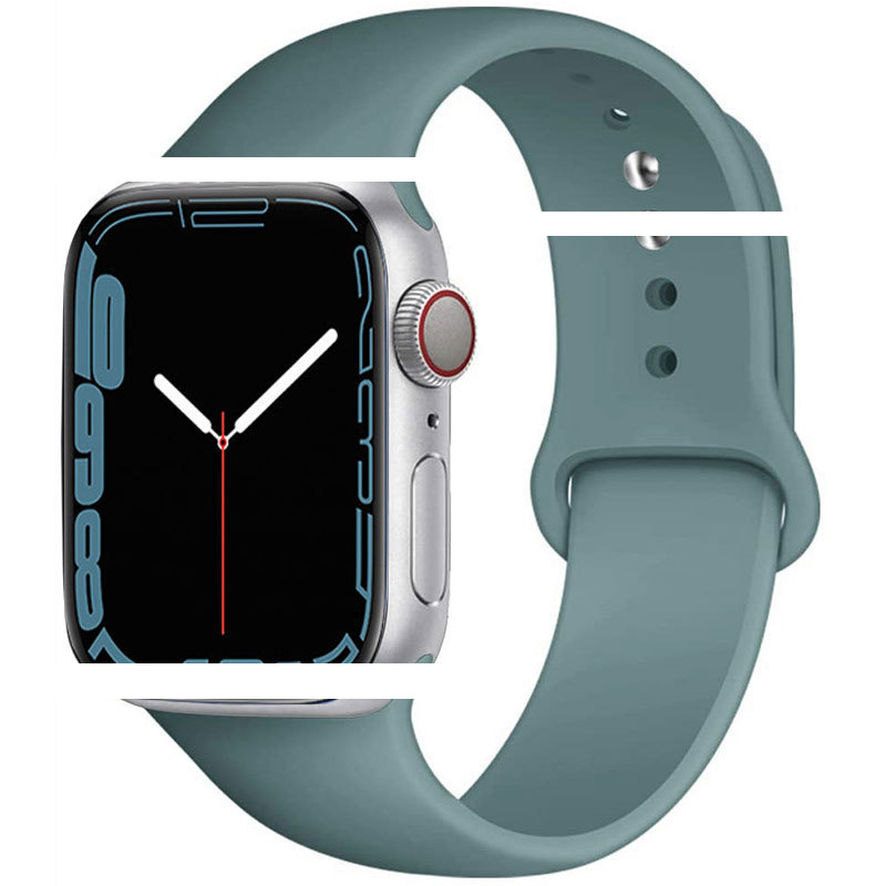 Suitable for iwatch89ultra single-color Apple silicone watch strap and iwatch solid-color silicone screw-down watch strap details Picture