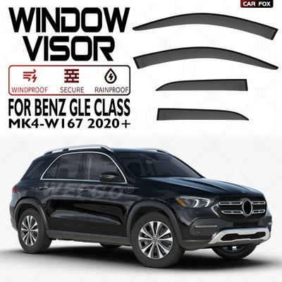 Rain shield — Visor - standard-packing-without-logo-mercedes-benz-gle-mk4-w167-2020-plexiglas-no-bright-strips-rain-shield