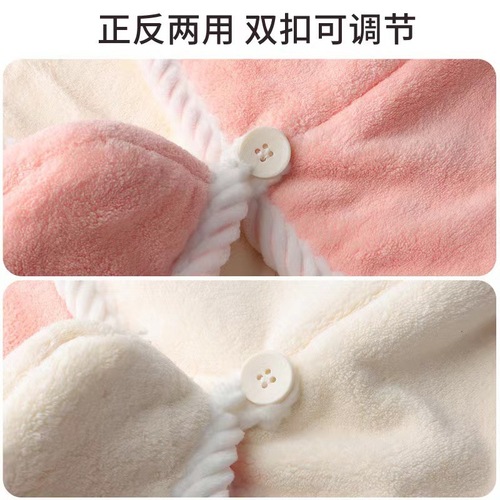 Women's Ultra-absorbent Quick-drying Double-layer Thick Hair Towel Hat  New Model Included