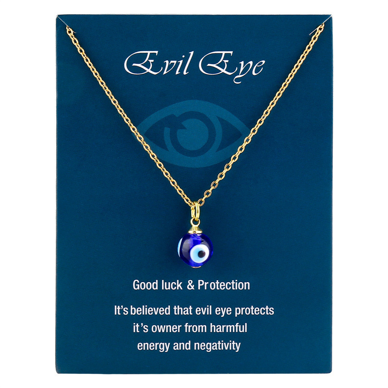 Stainless Steel Fashion Metal Eye Pendant Necklace display picture 4