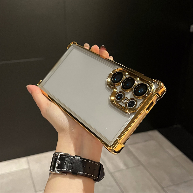 Aplicable a Samsung S26Ultra caso de teléfono móvil A56 con película de lente, bolsa de aire de cuatro ángulos recubierta, caso suave TPU anti-caída image 12