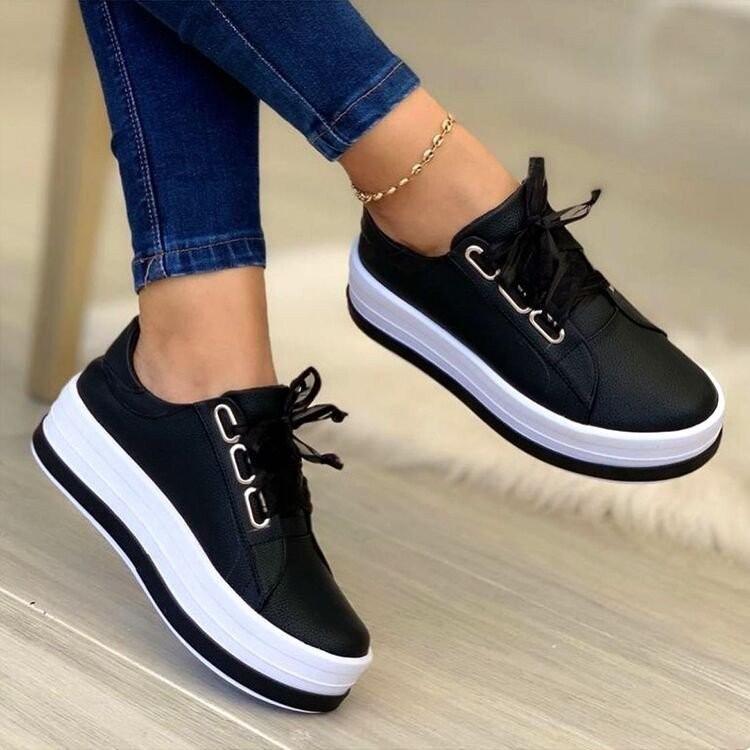 Women's Sports Solid Color Round Toe Casual Shoes display picture 2