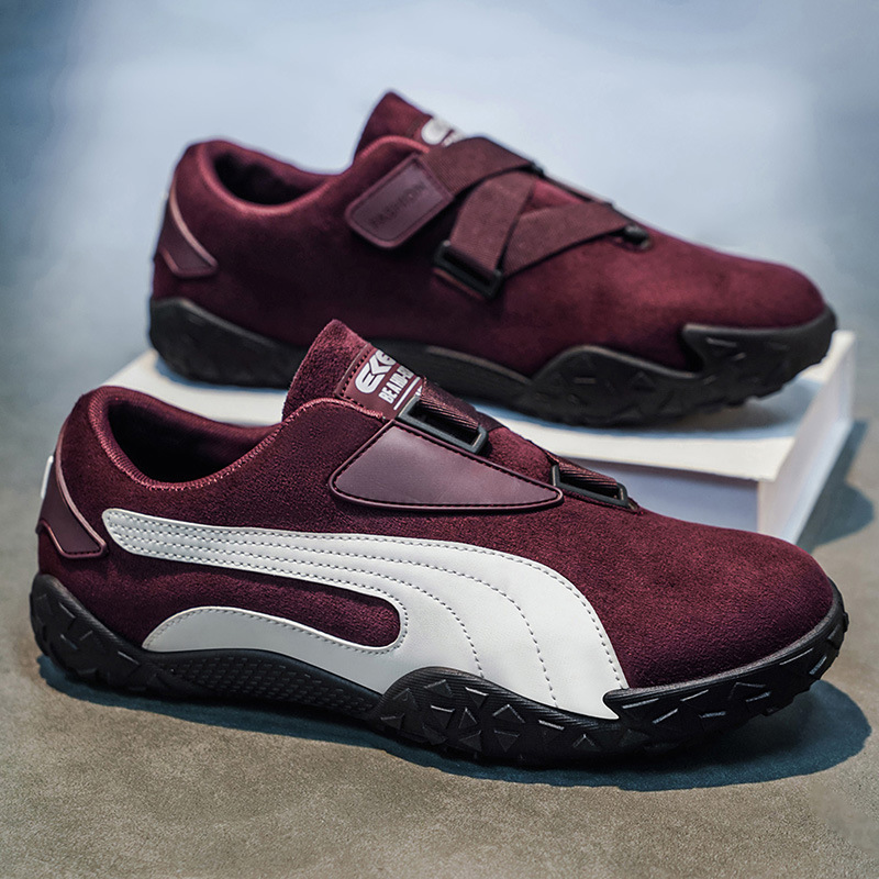 Casual fashion men's shoes, trendy low-top sneakers for men, 2026 new model, Velcro closure, breathable, retro German training shoes, versatile casual shoes