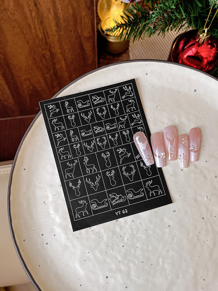 크리스마스 엘크 중공 스티커 (YT-62)