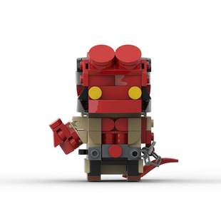 Moc Building Blocks Are Compatible with Lego Square Head Hell's Madara Creative Assembly Small Particle Square Head Ornament Gift