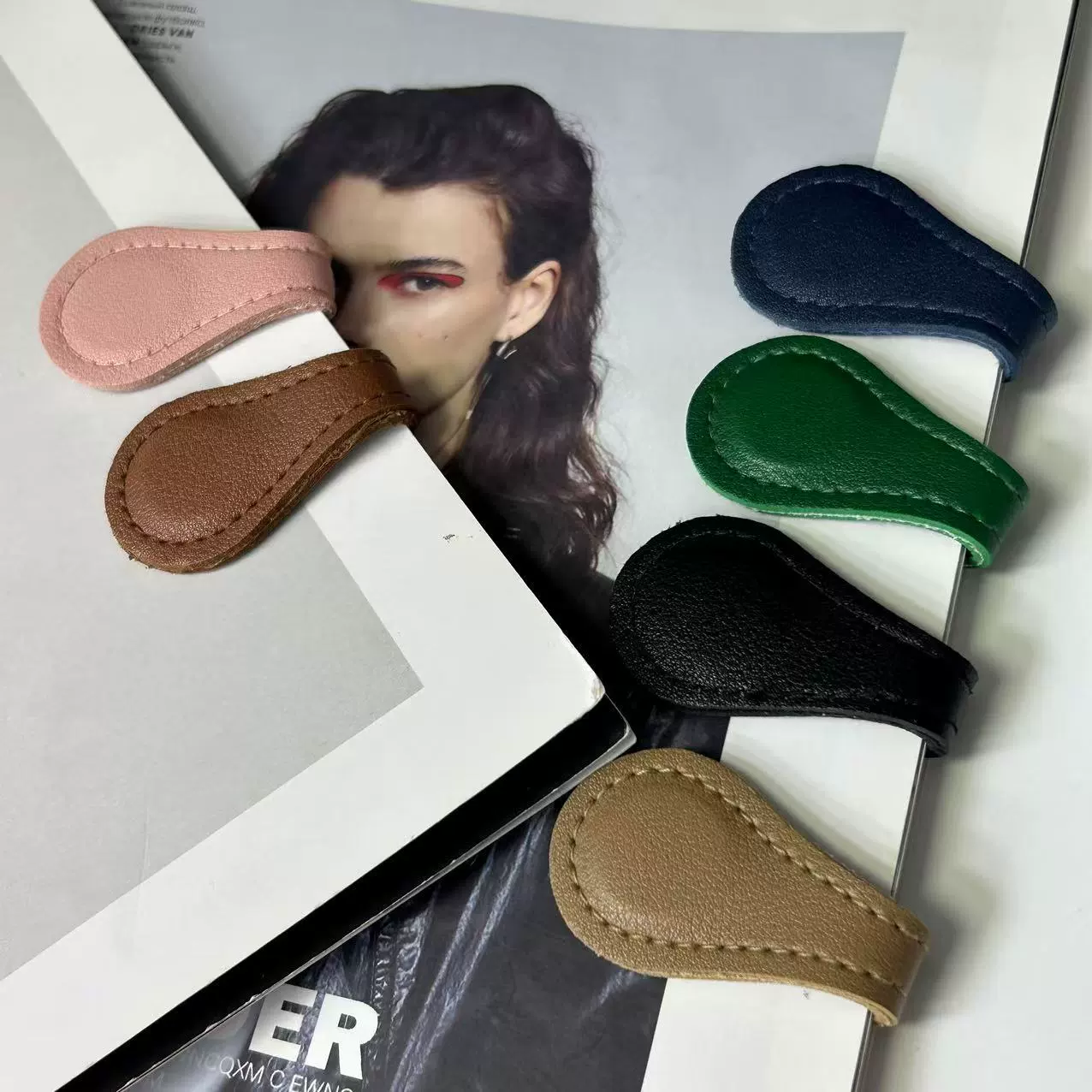 Новый винтажный магнитный держатель для подписи книги PU кожаный ручной счет спецэффект кожаный магнитная пряжка двухсторонний декоративный кулон ручной работы