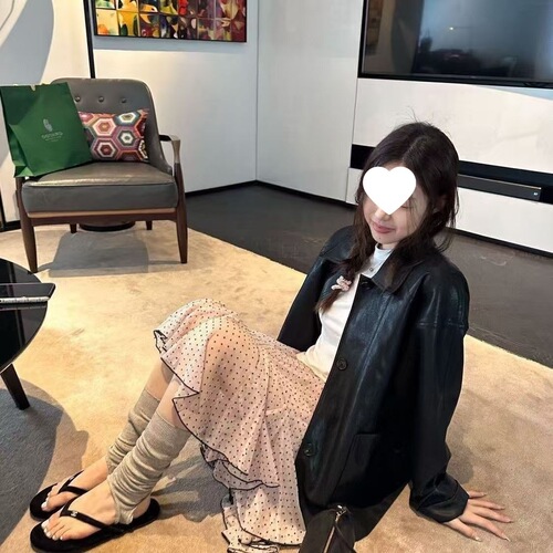 Mesh skirt 2026 spring and summer fashionable new style polka dot flocked A-line high-waist cute princess skirt trend