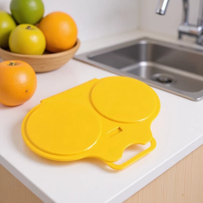 Manufacturer Wholesale Microwave Egg Steamer Plastic Two-Compartment Egg Steamer Heat-Resistant Easy-To-Clean Set with Oiling Brush