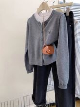 2025新款春秋针织外套开衫女宽松高级感春秋短款长袖软糯外搭上衣