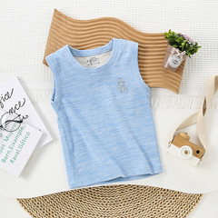 Silk children's warm vest for inner wear, unisex children's autumn and winter new style vest, double-sided fuzzy children's base shirt, boneless A