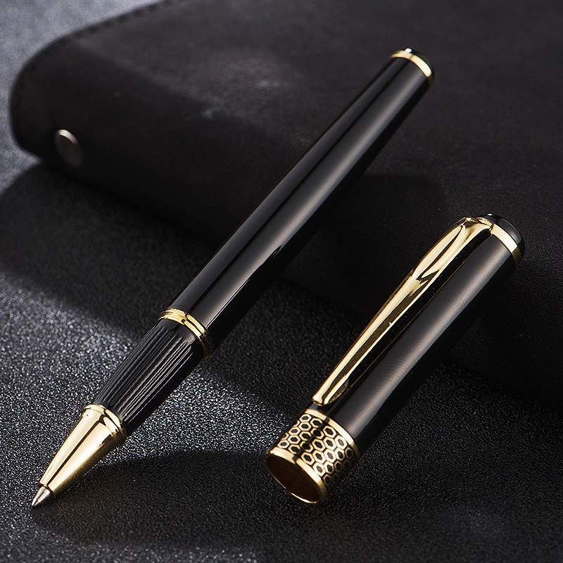 Juego de regalo de bolígrafos metálicos de gel y bolígrafos metálicos a base de agua para empresas, bancos, seguros, premios y estudiantes.