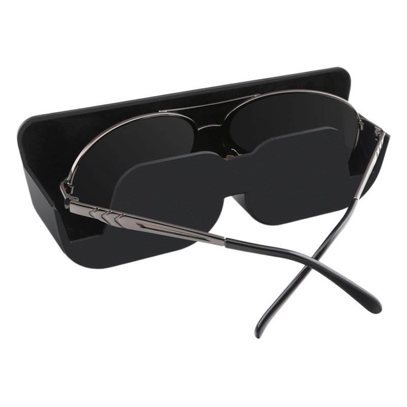 Cross-Border Adhesive Car Glasses Case Sunglasses Holder Car Dashboard Storage Card Non-Destructive Installation