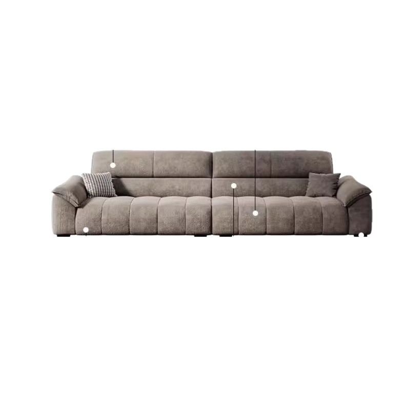 Italiano minimalista sofá de tela de Chenille diseñador de sala de estar de estilo pequeño estilo de estilo crema de aire recto sofá de algodón nuevo
