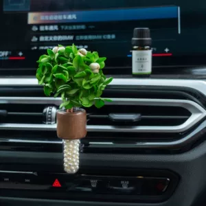 Avtomobil Hava Çıxışı Vaza Çiçək Tənzimləməsi Aromaterapiya Ətri, Mərkəzi Konsol Taxta Bəzəklər