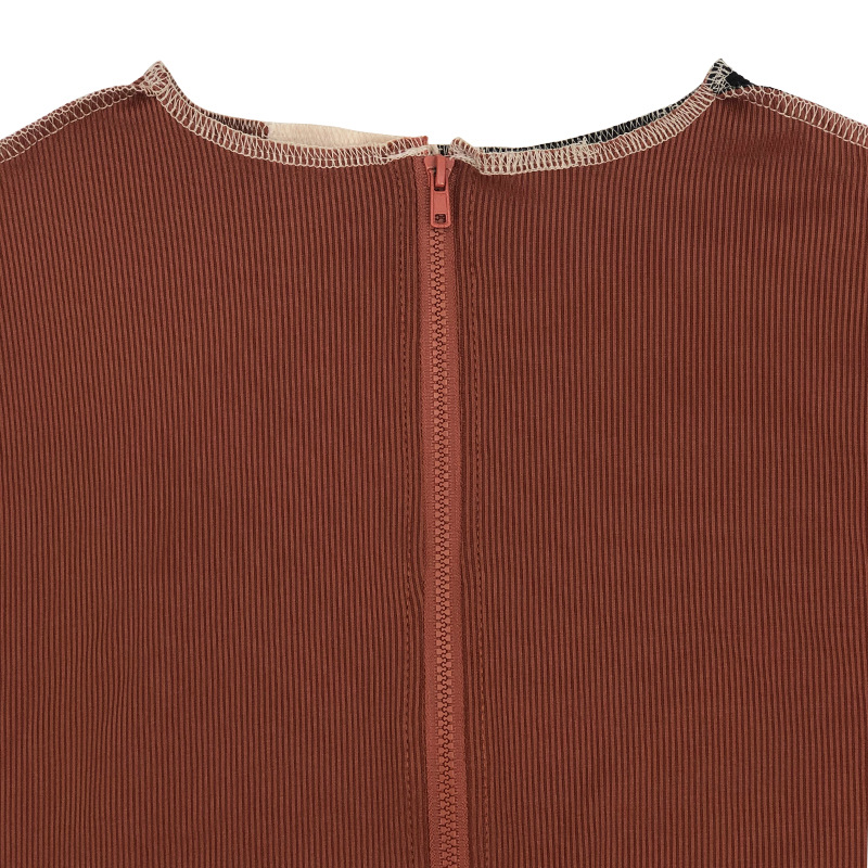 Wholesale Elegant Patchwork Rib-Knit Color Block Daily Round Neck Long Sleeve Regular Dress display picture 51