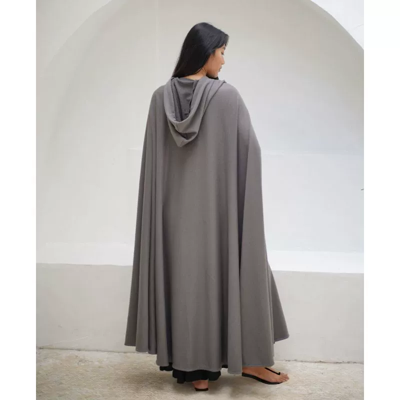 Demi-season warm Christmas trench coat for bride, woolen coat with hood