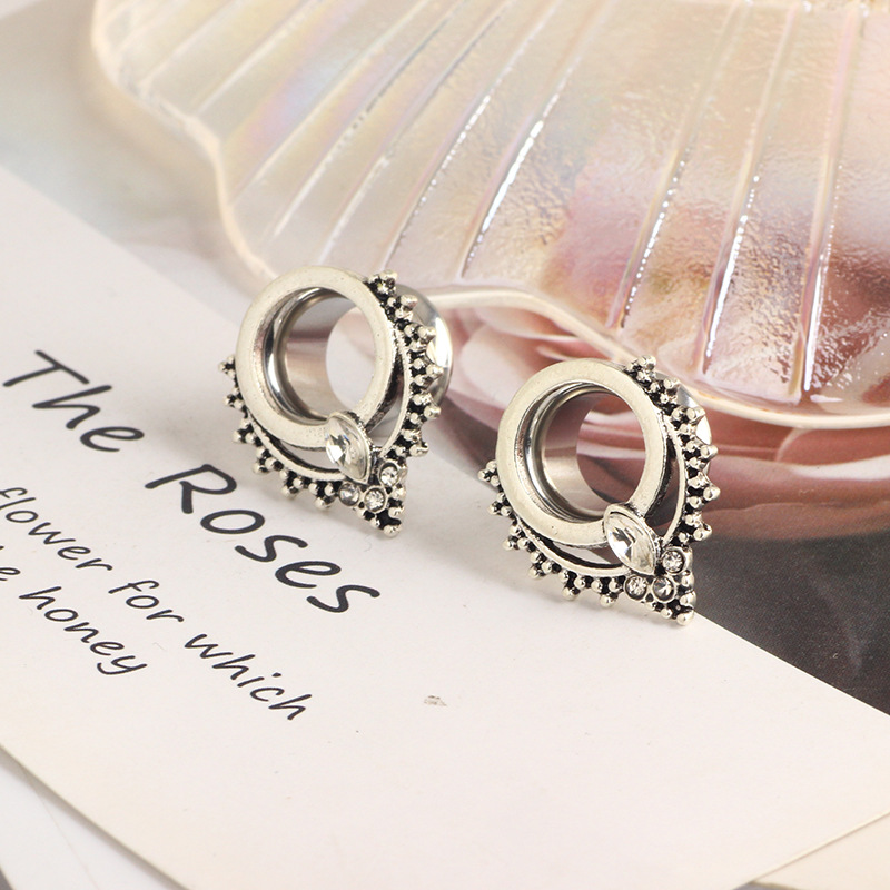 Trendy Punk Hollow Horn Auricle Large Ear Hole Jewelry Stainless Steel Integrated Auricle 2022 Fresh detail image 7