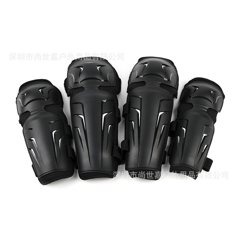 Off-road motorcycle riding protective gear set: knee pads, elbow pads, four-piece set, suitable for all seasons, anti-fall protective gear