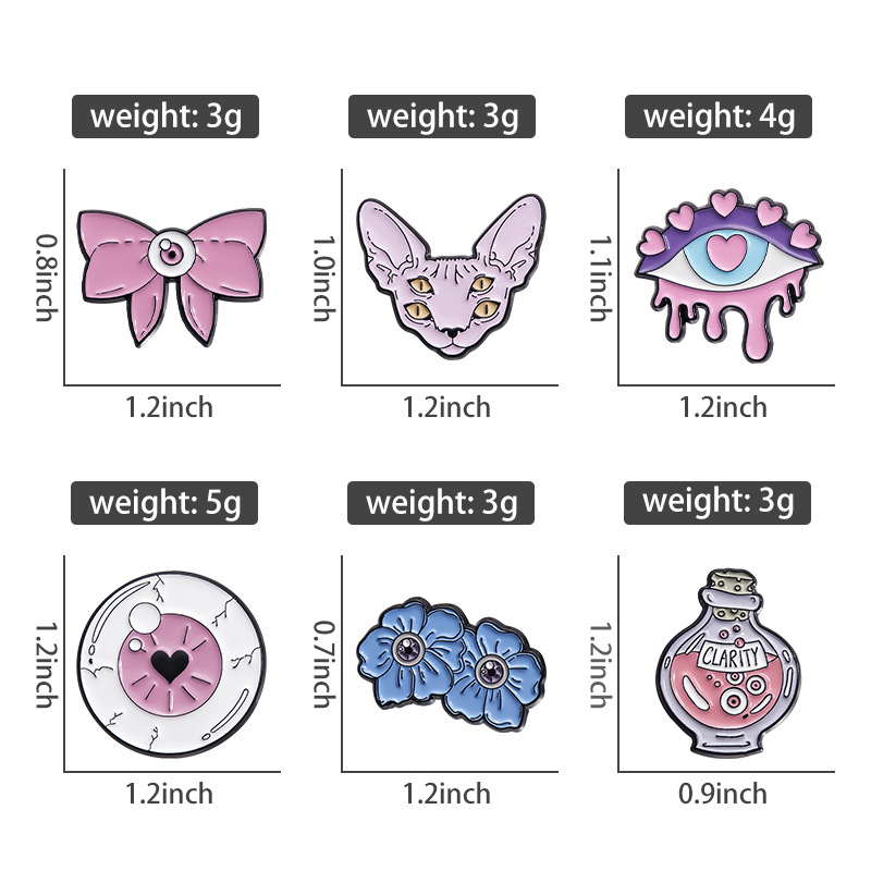 Style IG Style Cool Œil Fleur Papillon Alliage De Zinc Placage Unisexe Broches display picture 1