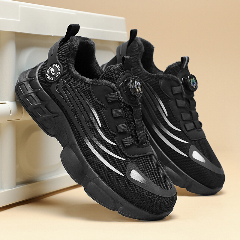Zapatos de invierno para hombres nuevos zapatos de hombre más terciopelo grueso calentamiento zapatos deportivos de algodón grueso zapatos de correr casuales