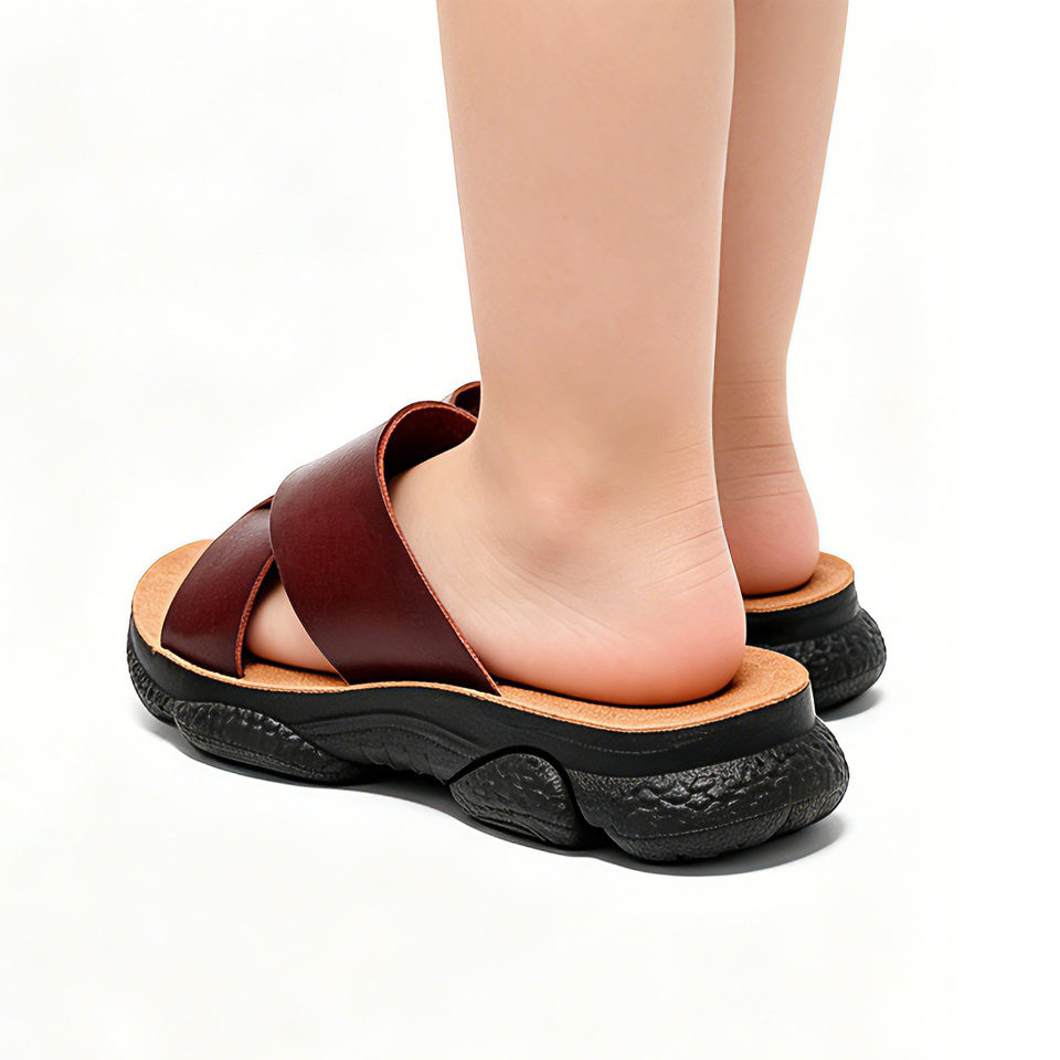 Dép trẻ em đế mềm chống trượt, dép đi biển thoáng khí cho bé trai — Màu kaki, Nâu đậm, Toàn bộ màu đen, Đỏ nâu chi tiết 20