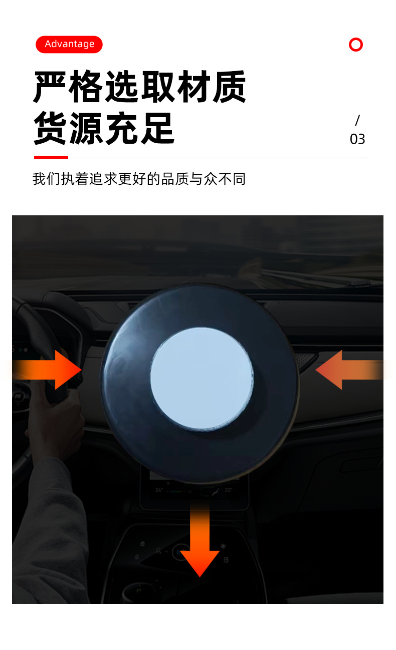 Manufacturer-customized blind spot auxiliary rearview mirror for large trucks and passenger cars, high-definition wide-angle convex mirror, small round mirror for reversing