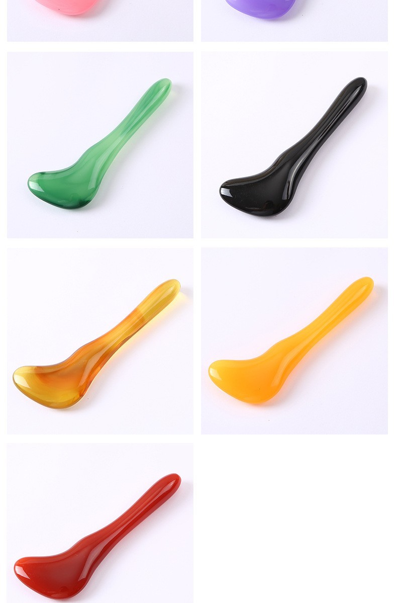 Gua Sha Facial Massage Stick 7-Shaped Tendon Comb Resin Beauty Tool for Face Eye Body Meridian Care 12cm quality and texture