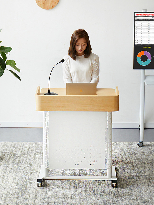 Mobile Podium Podium School Podium Table Teacher Lift Office Conference Host Desk Reception Welcome
