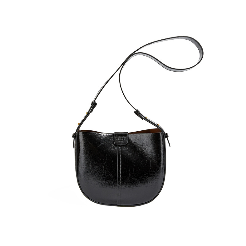 Tote Bag 2023 Top Quality New Large Capacity Retro Simple Casual Commuter Soft Leather Shoulder Bag Fashion Saddle Bag_voghion.com