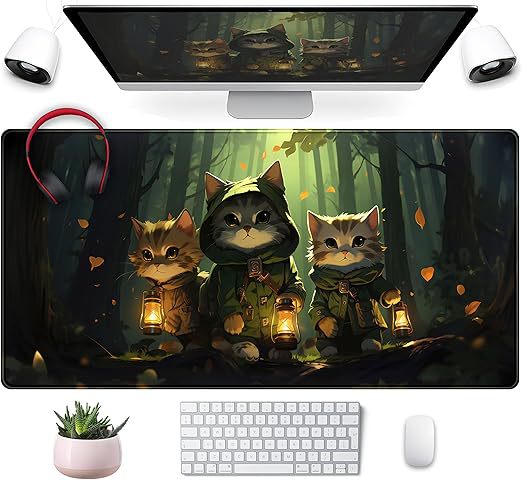 Explosiones en el extranjero adorables gatos cojín de mesa impermeable antideslizante bloqueo borde cojín de ratón XXL fábrica de origen 1 pieza