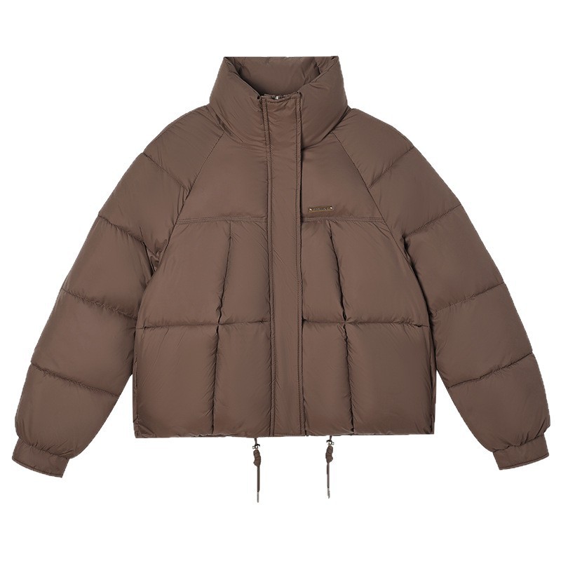 Capa de algodón de pluma para mujeres corta 2025 invierno nuevo algodón de moda exterior pequeño chaqueta de algodón cálida capa gruesa