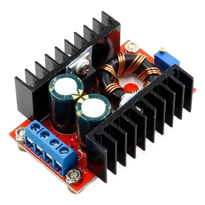 Модуль повышения мощности 150 Вт, Регулируемый Модуль мощности от 10-32 В до 12-35 В DC-DC автомобильная зарядка