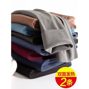 De velvet long johns men's thin fleece-lined underpants plus size pants slim fit tights winter warm pants