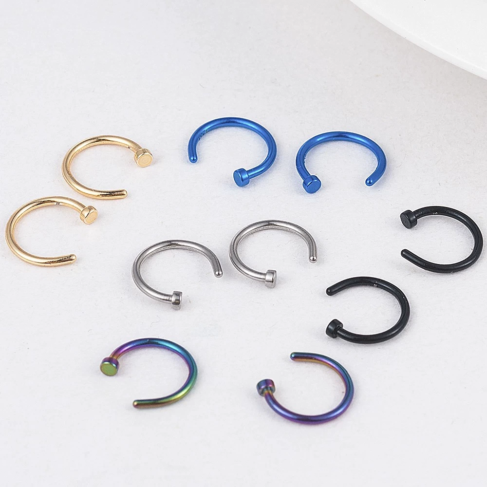 Physiological nose piercing stainless steel, (Cross-border trading), simple and elegant design