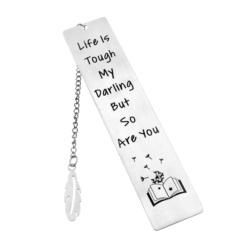 Cross -border new stainless steel bookmarks can be printed with logo…