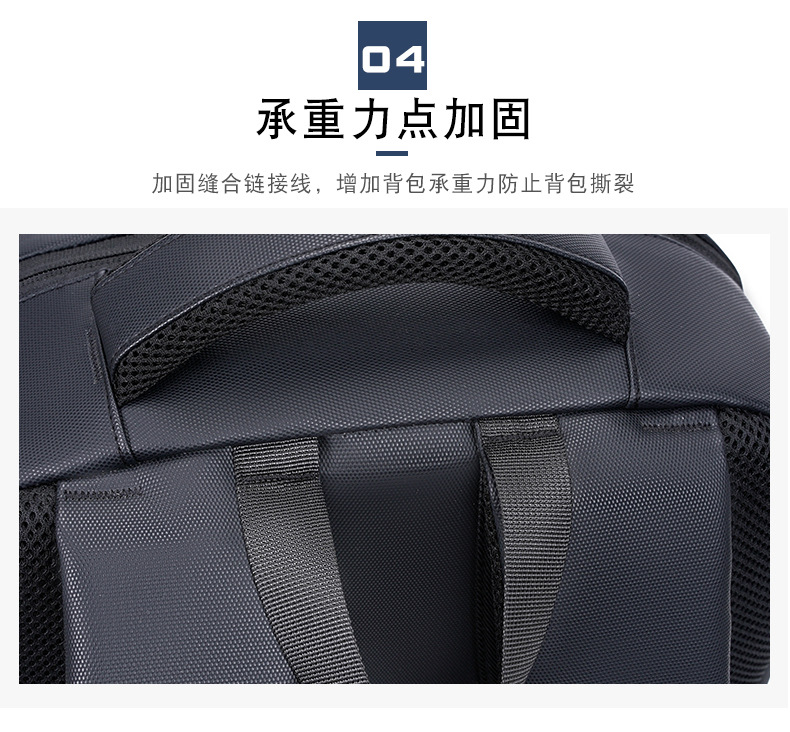 New cross-border large-capacity waterproof backpack, men's high-end 17.3-inch laptop bag, double-shoulder business bag undefined