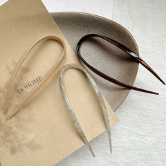 Minimalist U-shaped design round braid hairpin, fresh texture vinegar hairpin, Korean style new accessories