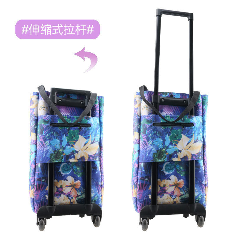 Pull the car Buy food Shopping Cart Portable household pull rod Foldable Telescoping the elderly Trolley trailer