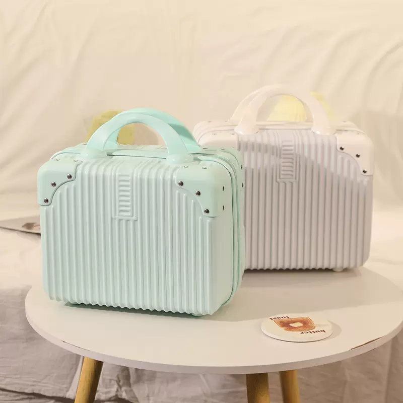 一件代发14寸手提行李箱小型带密码锁轻便旅行收纳包女化妆箱分销