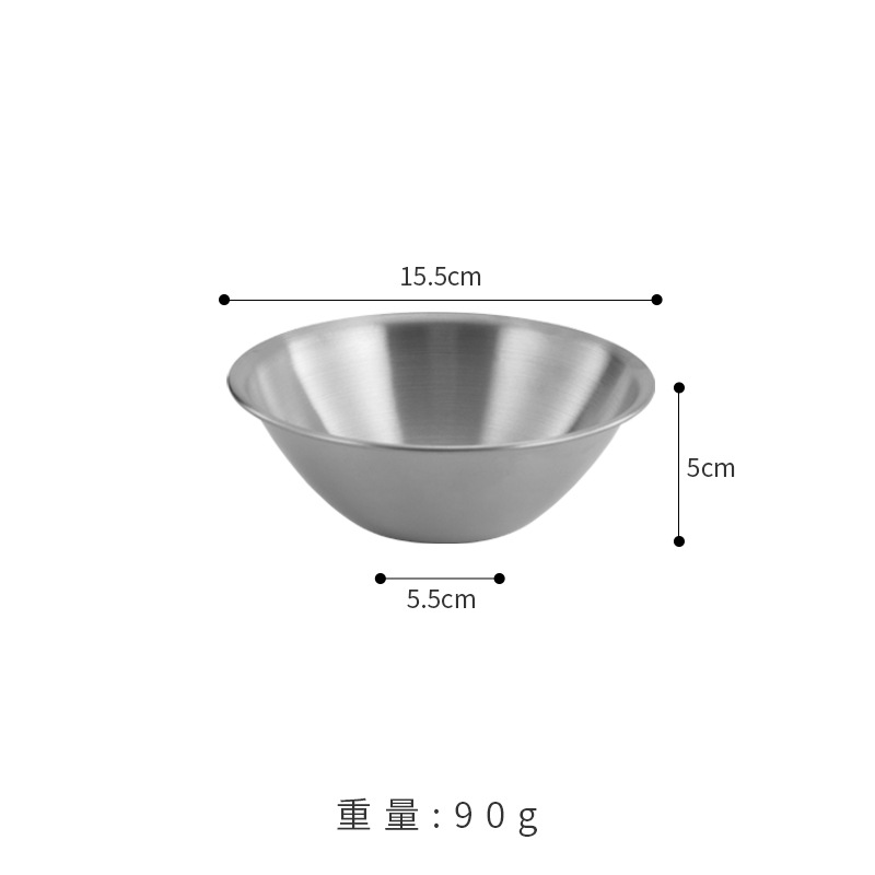 15.5CM 단층 원뿔형 식기(실버)