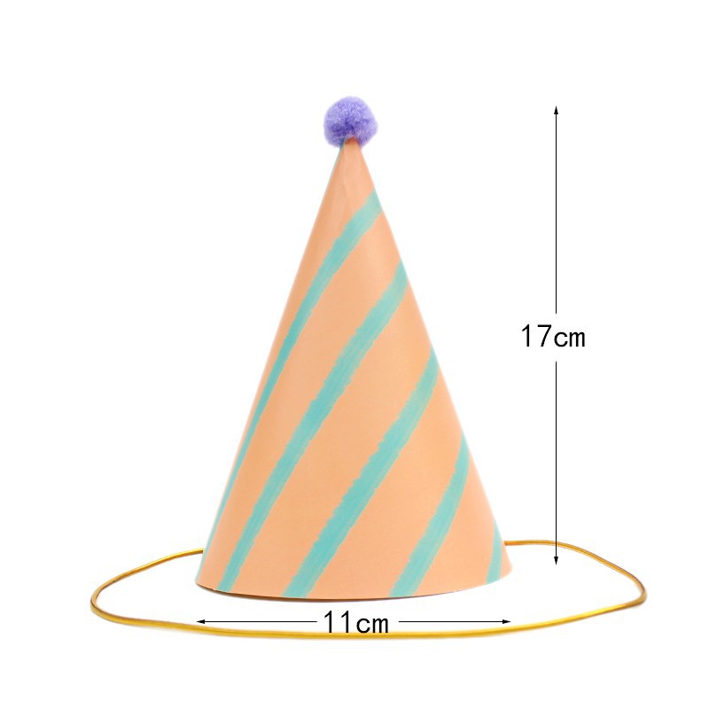 Sombreros de cumpleaños de embalaje independiente, sombreros de fiesta, sombreros de punta, sombreros de fiesta para bebés, sombreros de pastel
