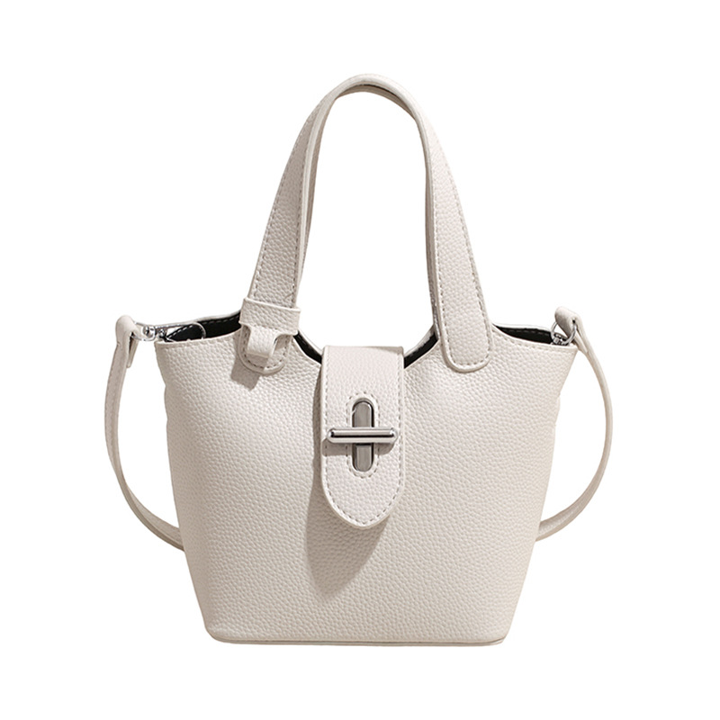 2026 nuevo estilo transfronterizo de alto valor exterior de moda de un solo hombro mochila de textura alta lichi patrón bolso de cubo de mano